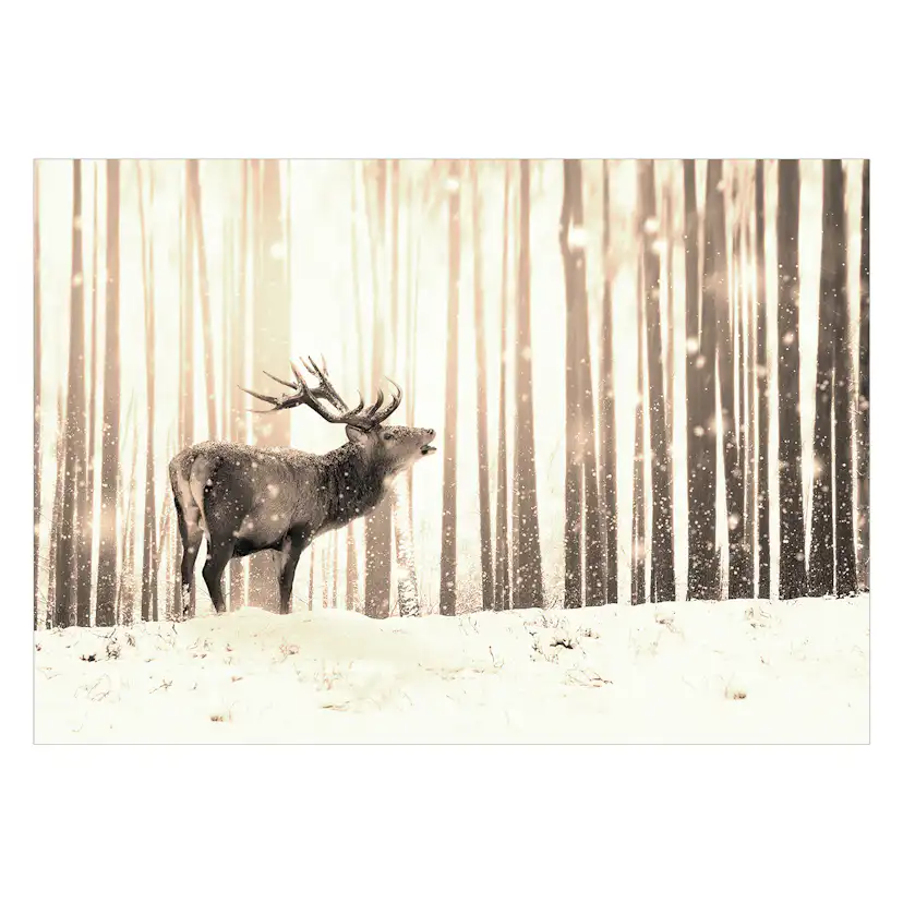 Fototapet Arkiio Deer In The Snow Sepia
