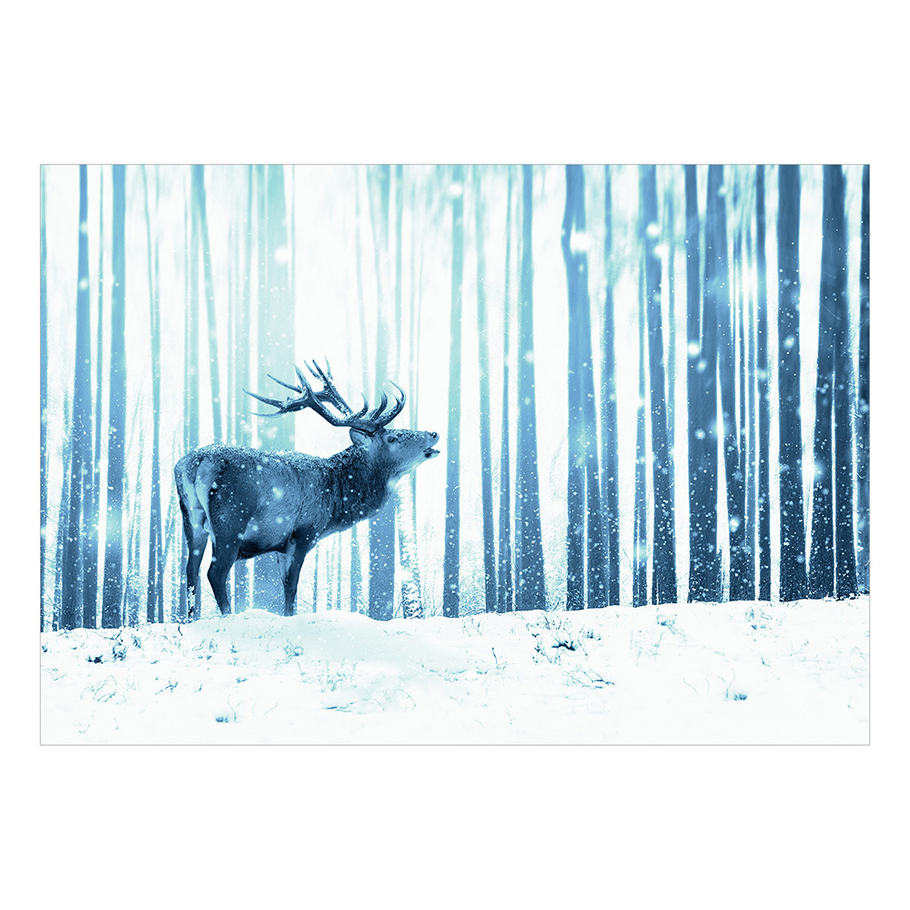 Fototapet Arkiio Deer in the Snow (Blue)