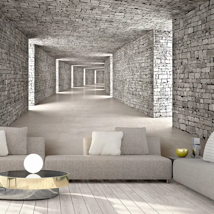 Fototapet Arkiio Mysterious Tunnel Självhäftande