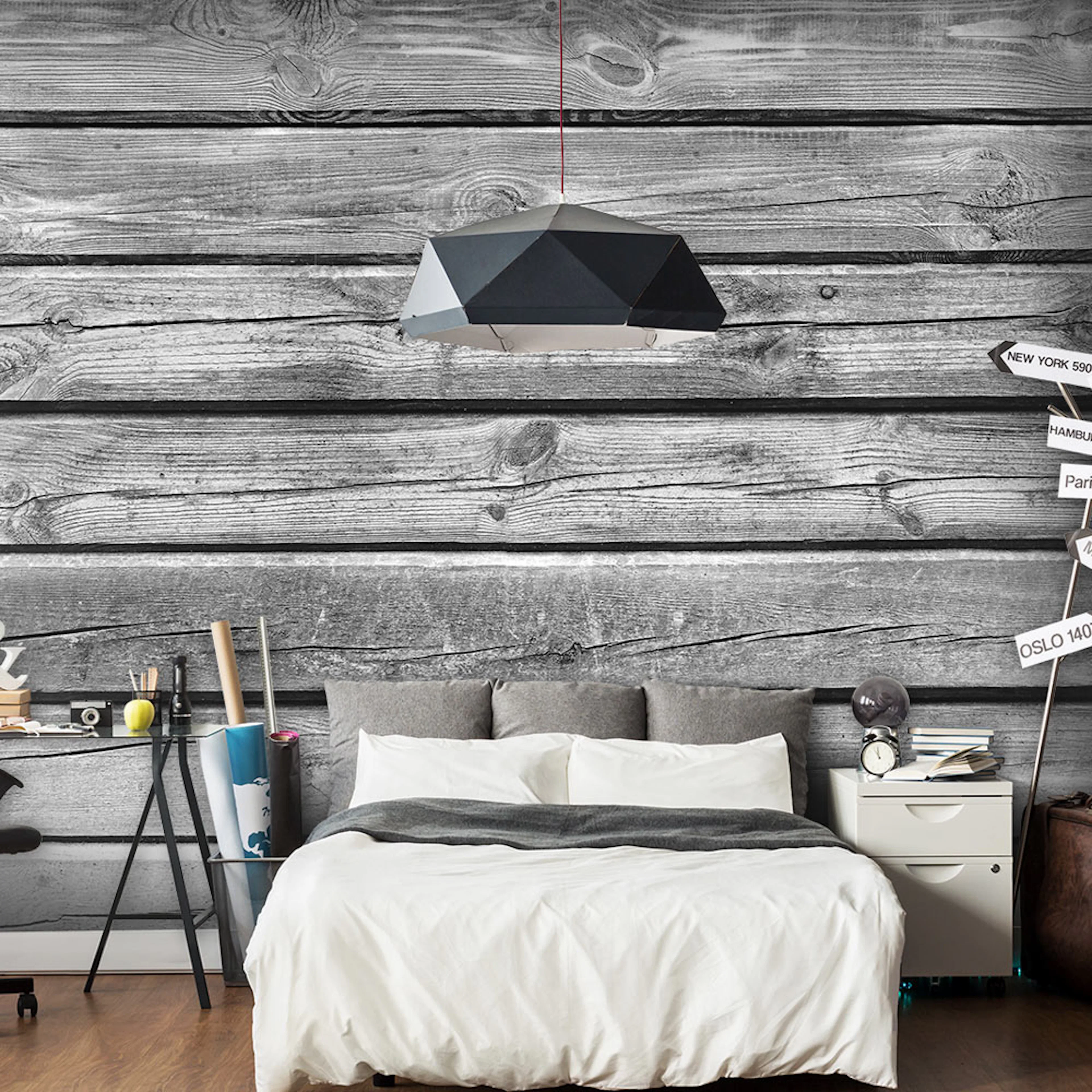 Fototapet Arkiio Självhäftande Old Barn Wood