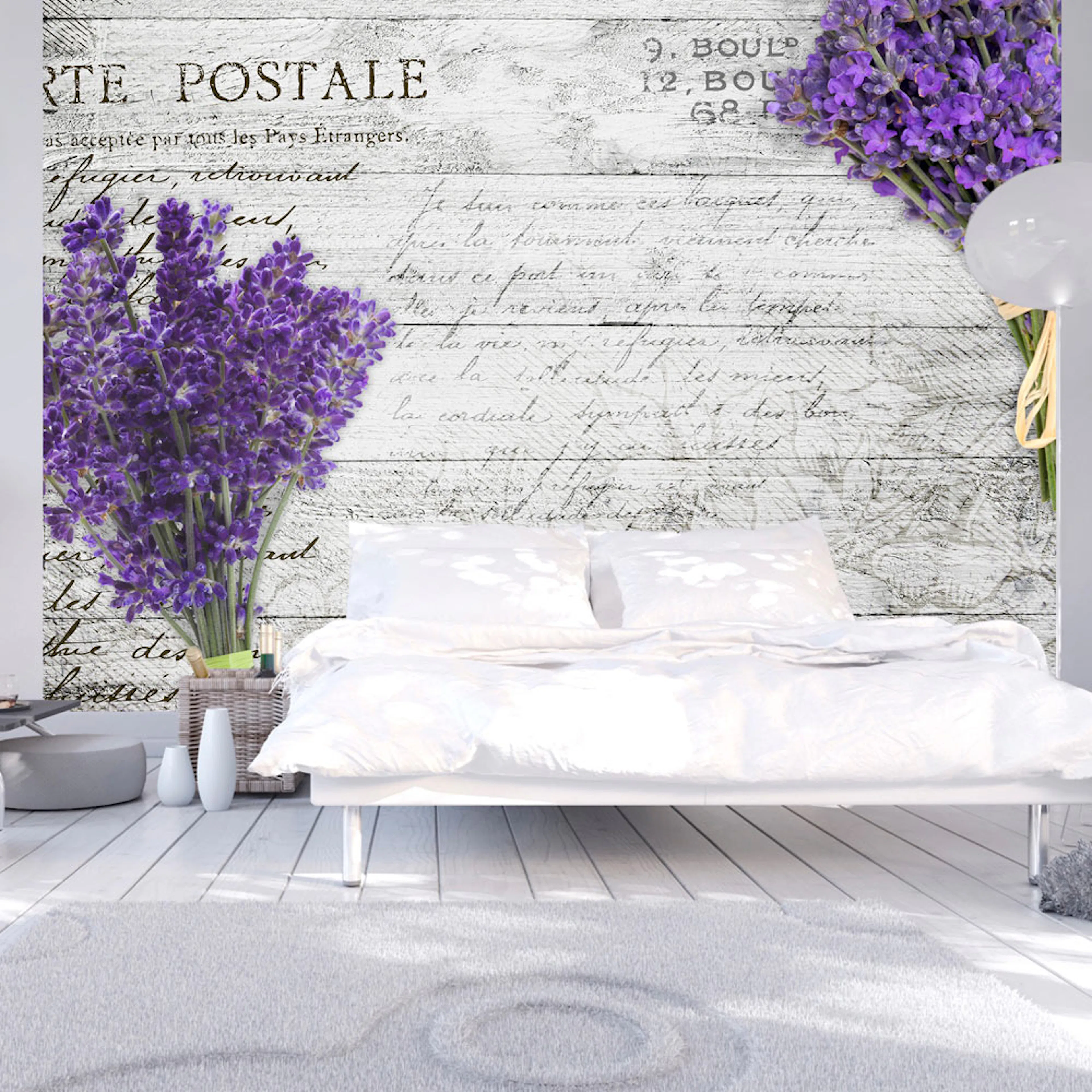 Fototapet Arkiio Självhäftande Lavender Postcard