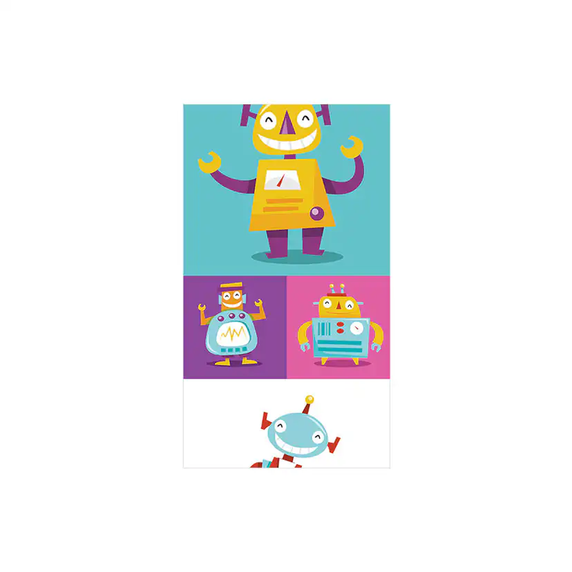 Fototapet Arkiio Colorful Robots 50x1000 cm