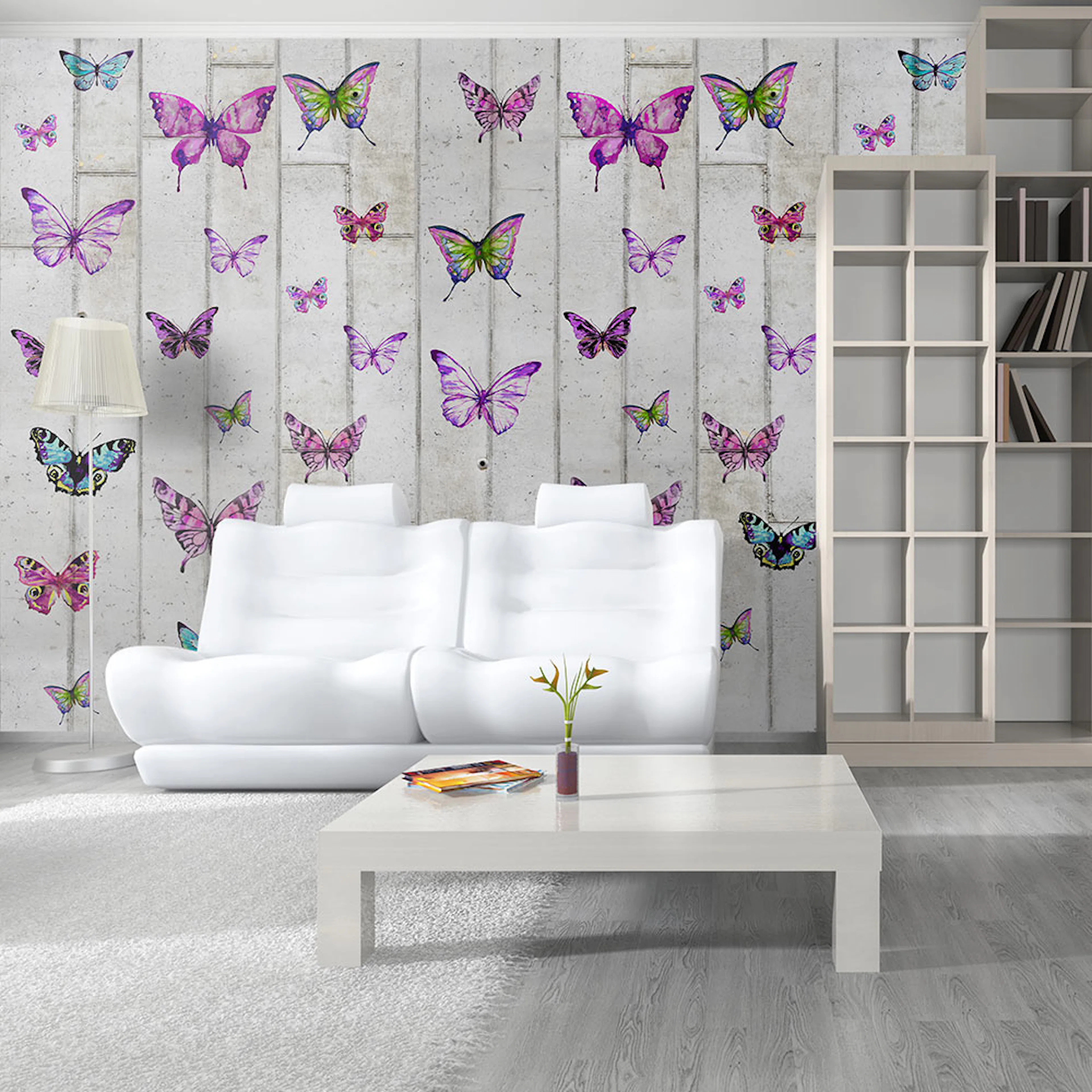 Fototapet Arkiio Butterflies and Concrete 50x1000 cm