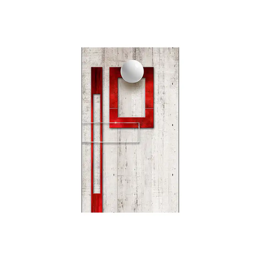 Fototapet Arkiio Concrete, red frames and white knobs 50x1000 cm