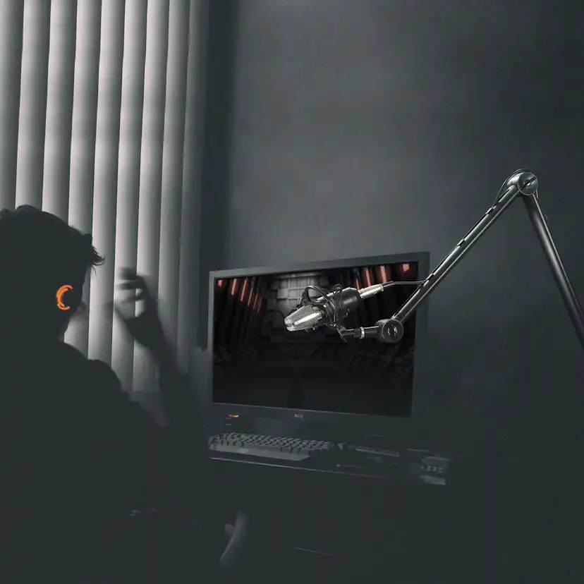 Mikrofonarm LogiLink Pro Svart