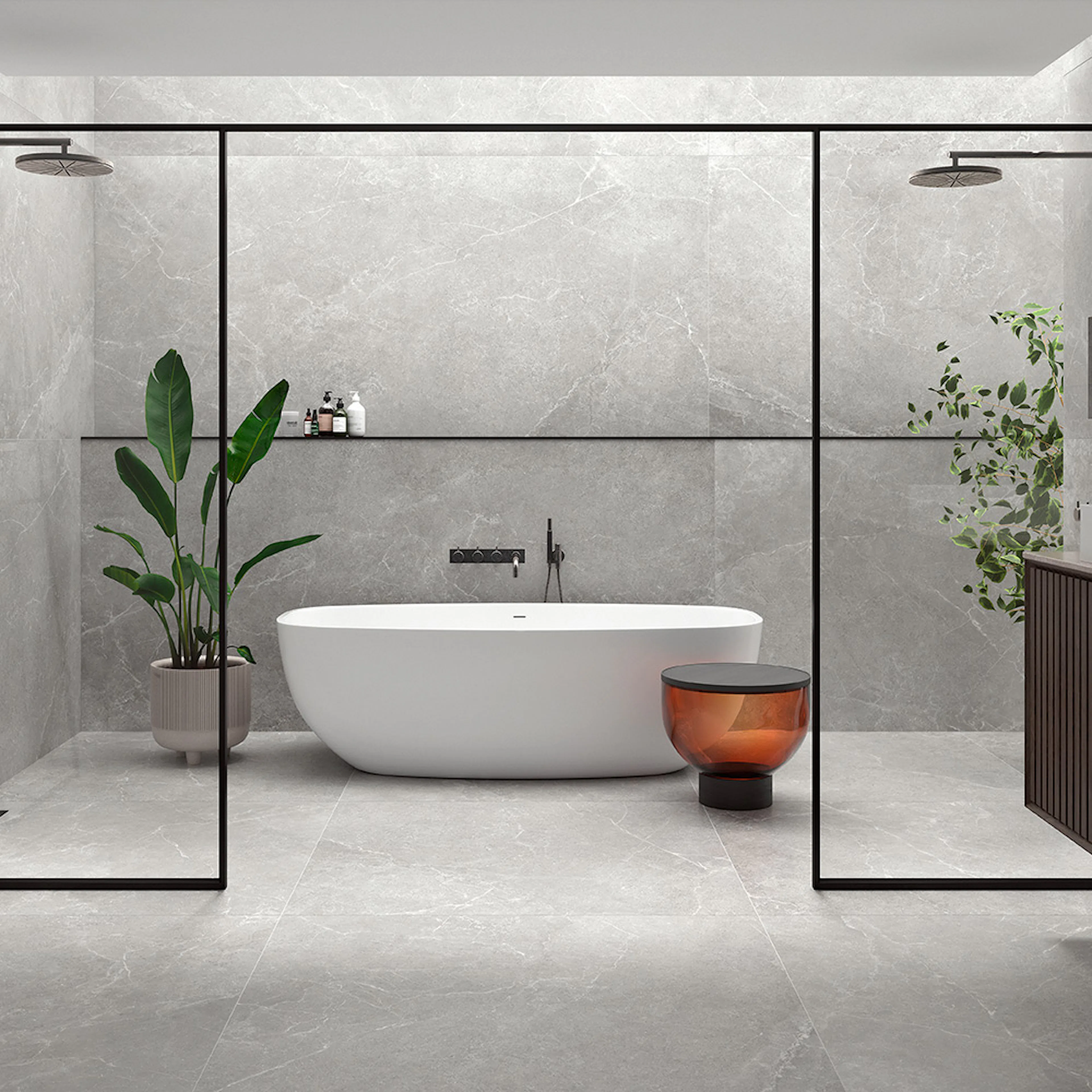 Klinker Tenfors Storm Grey 90x90 cm