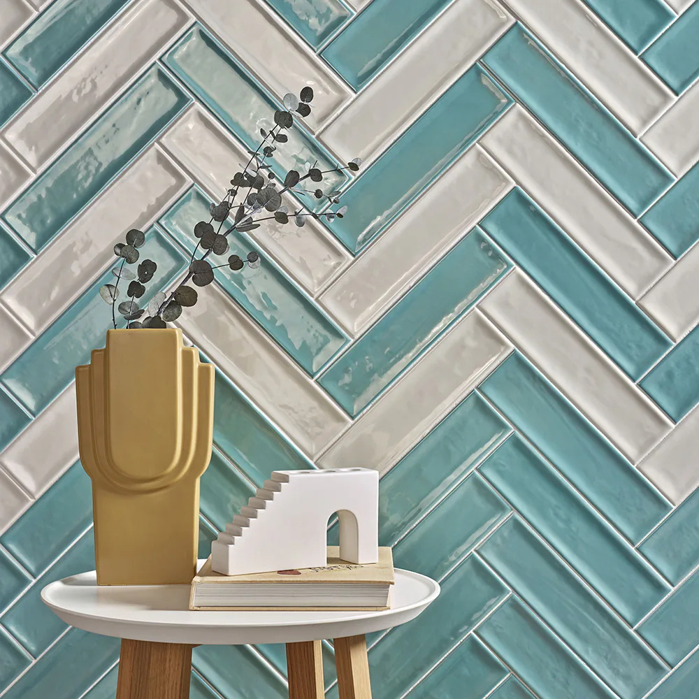 Kakel Tenfors Jewell Sky Blank 7,5x30 cm