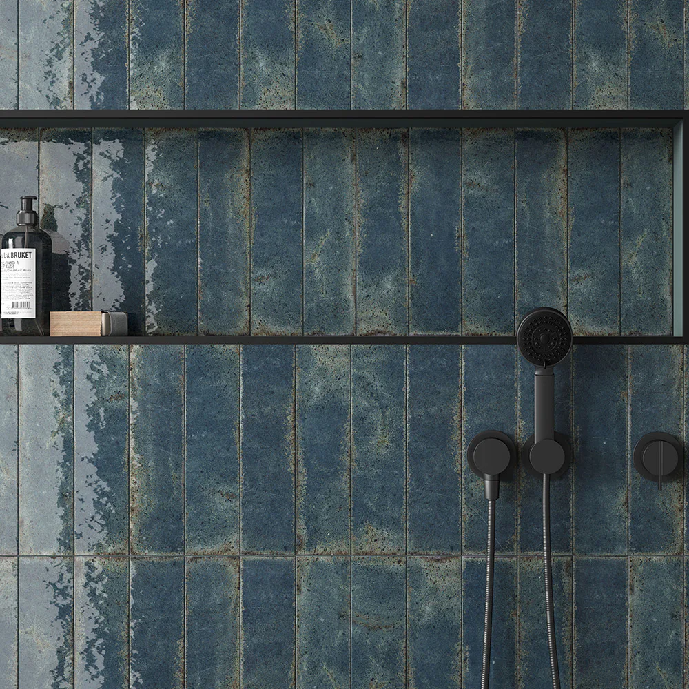 Kakel Tenfors Vibrant Blue Blank 7x28 cm