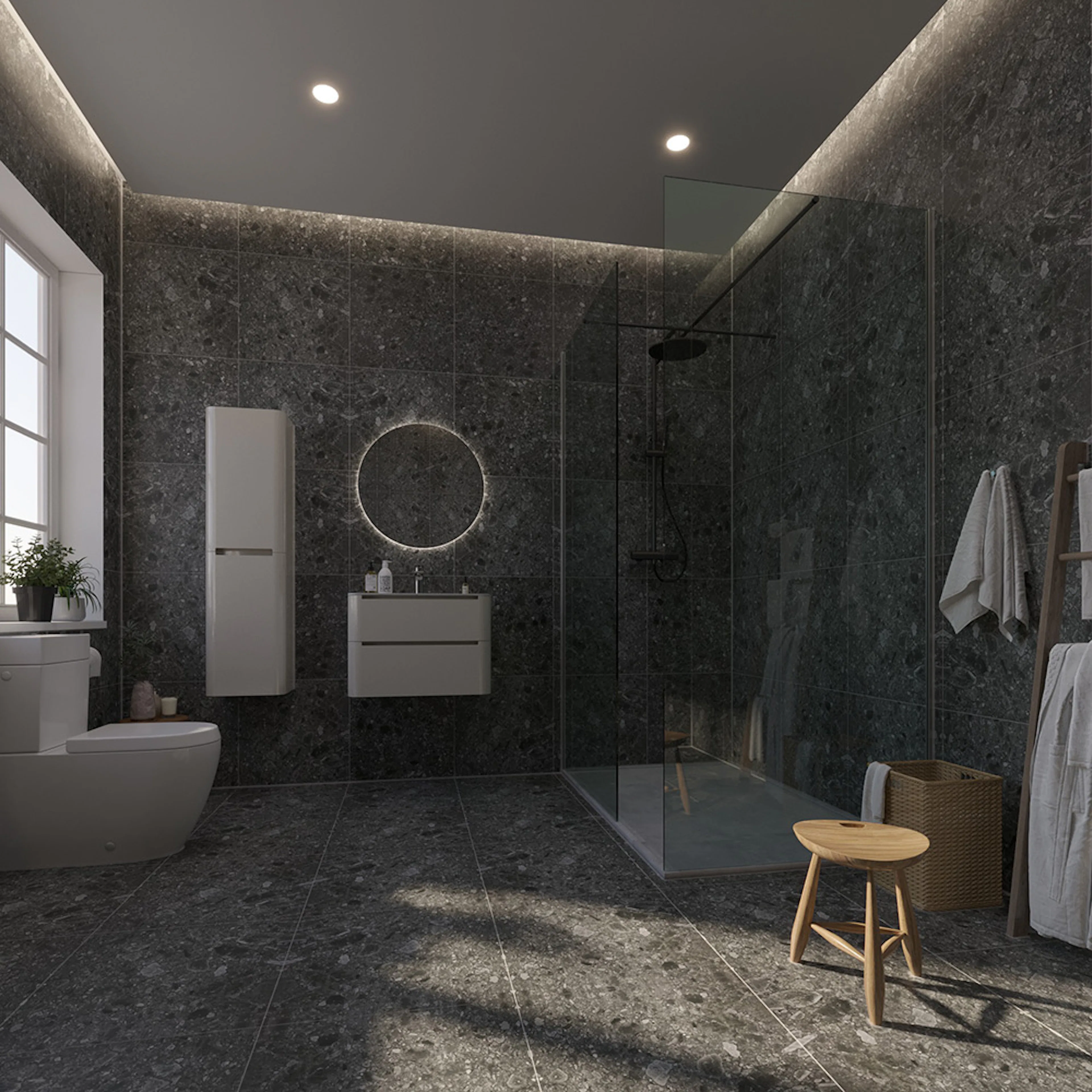 Klinker Tenfors Flodsten Night 60x60 cm