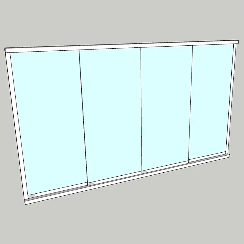 Vikparti Allvy Sunroom s75 3-Glas 4-Delad