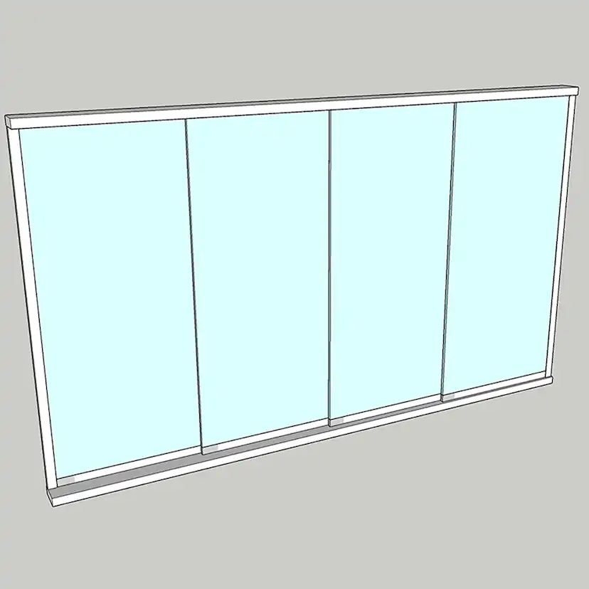 Vikparti Allvy Sunroom s75 3-Glas 4-Delad