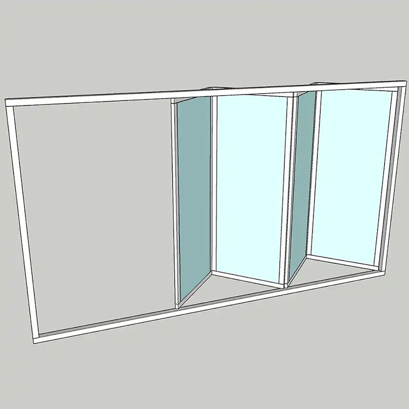 Vikparti Allvy Sunroom s75 3-Glas 4-Delad