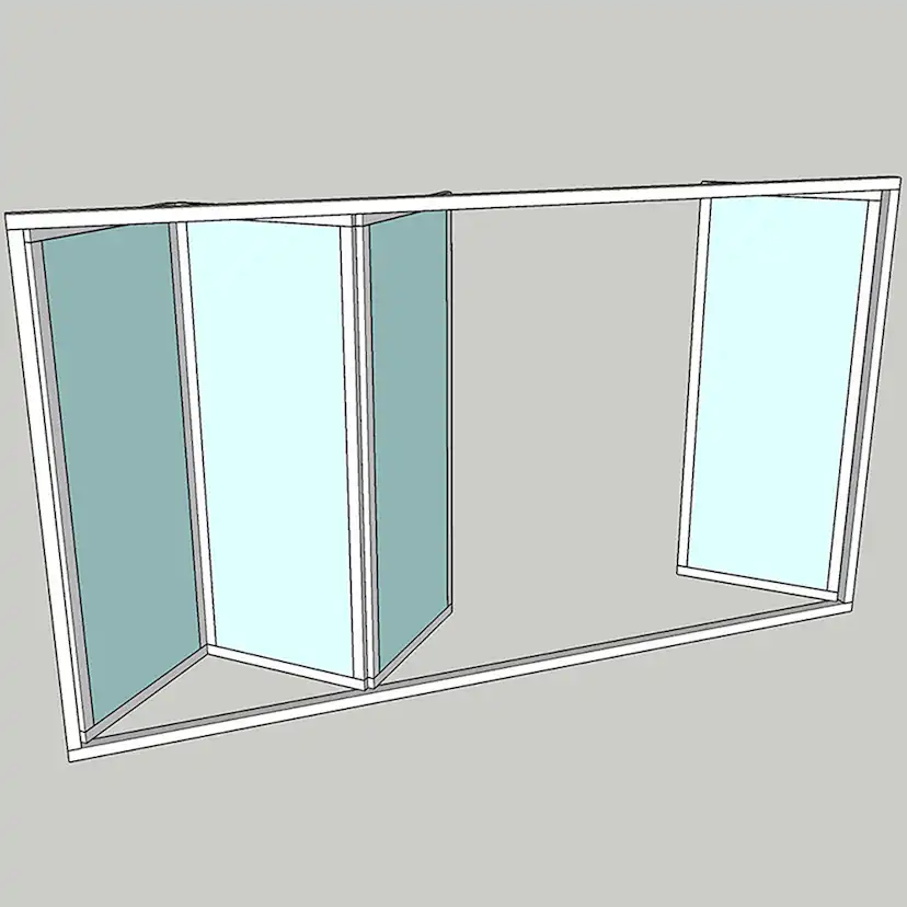 Vikparti Allvy Sunroom s75 3-Glas 4-Delad