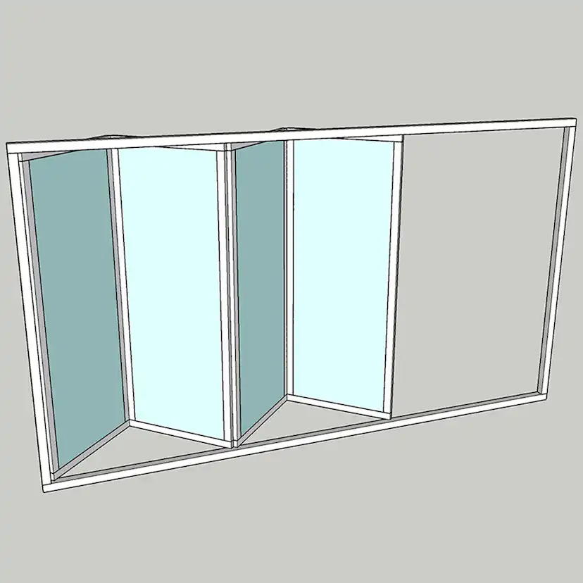 Vikparti Allvy Sunroom s75 3-Glas 4-Delad