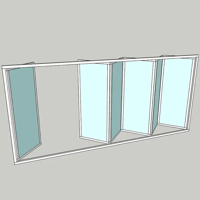 Vikparti Allvy Sunroom s75 3-Glas 6-Delad