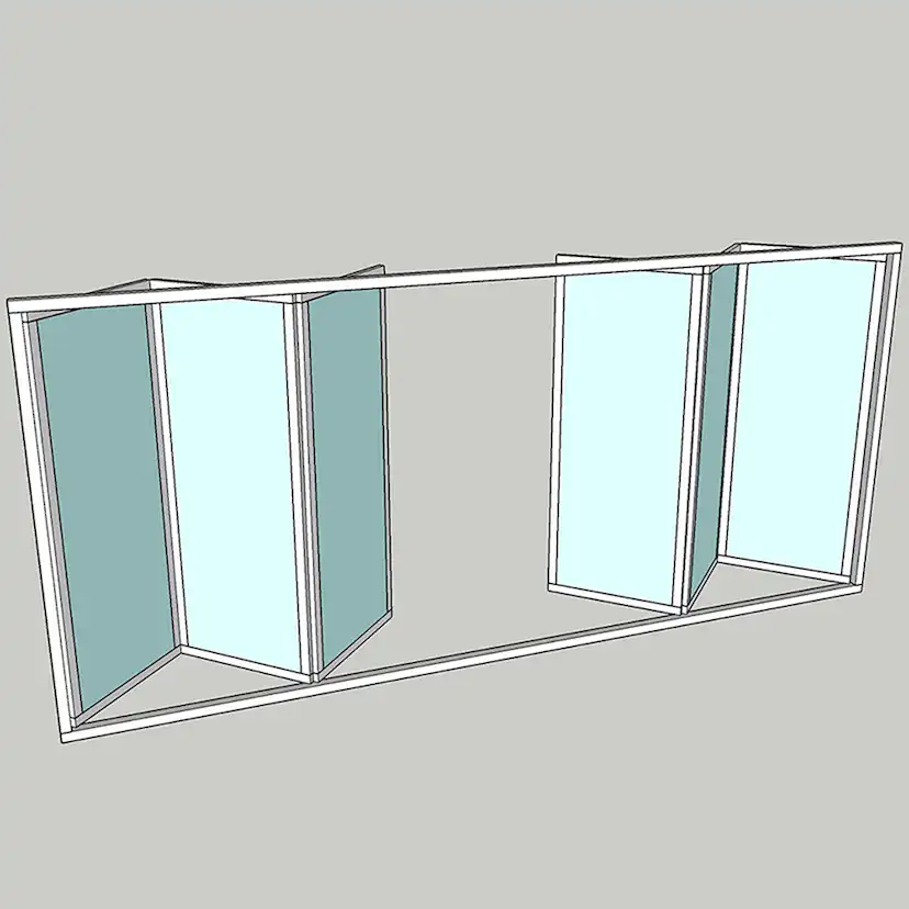 Vikparti Allvy Sunroom s75 3-Glas 6-Delad