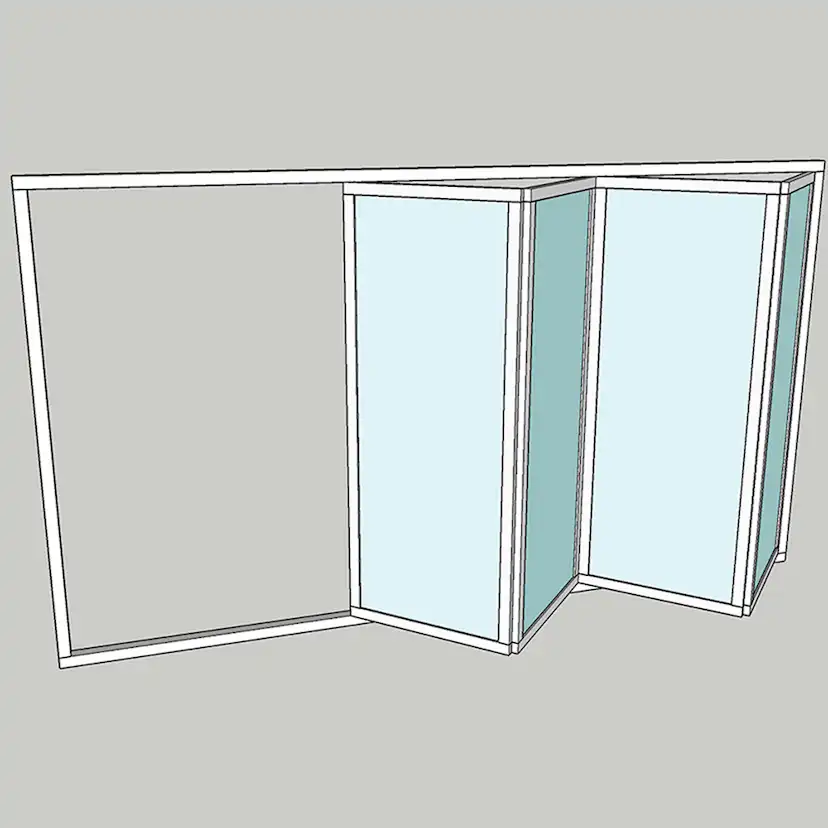 Vikparti Allvy Sunroom s75 3-Glas 4-Delad