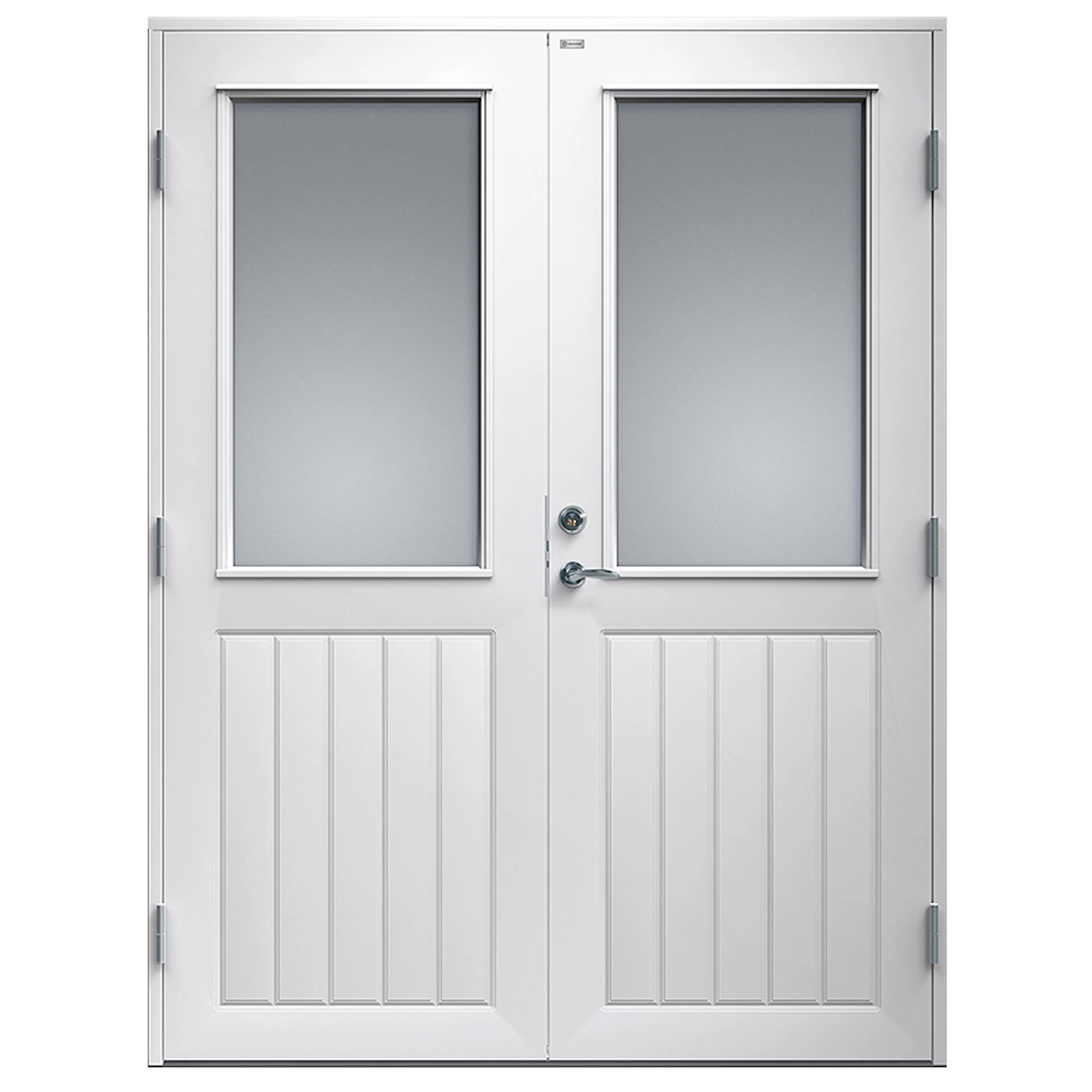 Altandörr Pardörr Diplomat Vit Klarglas