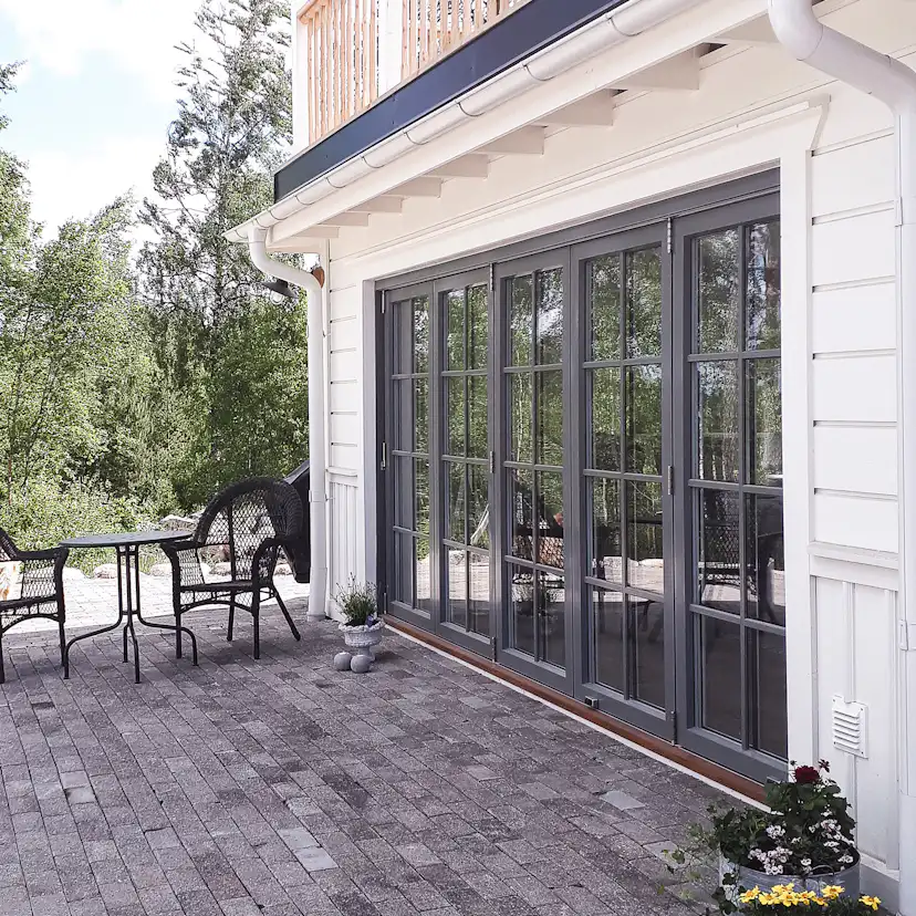 Vikdörr Vilenta Åre Trä/Aluminium 5-Delat