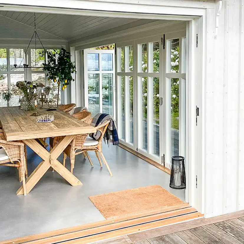 Vikdörr Vilenta Åre Trä/Aluminium 4-Delat