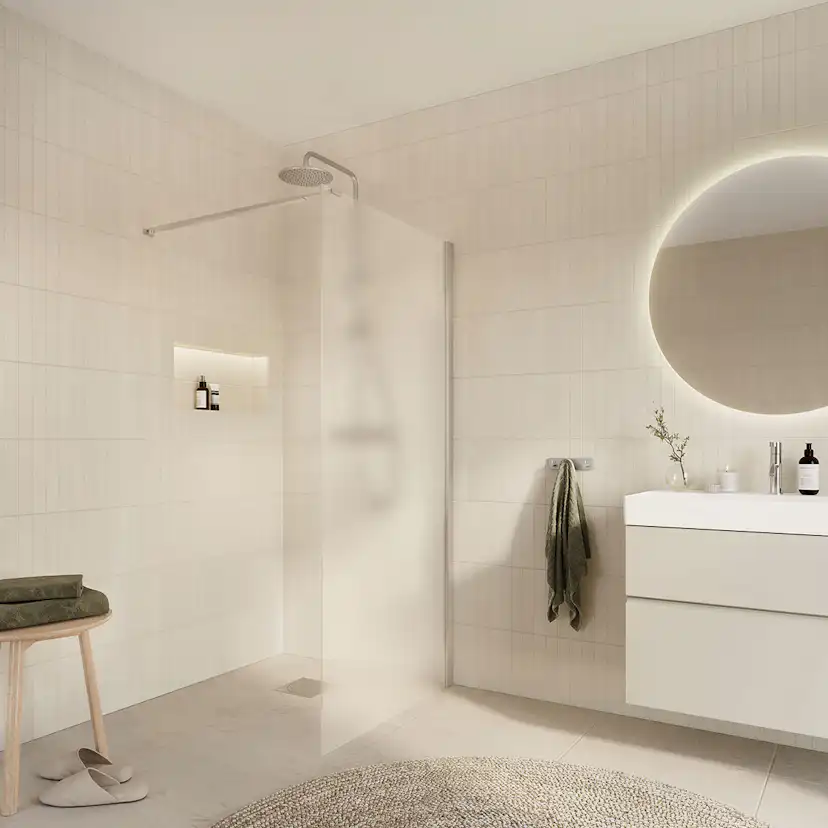 Duschvägg Arrow Wall Frostat Glas