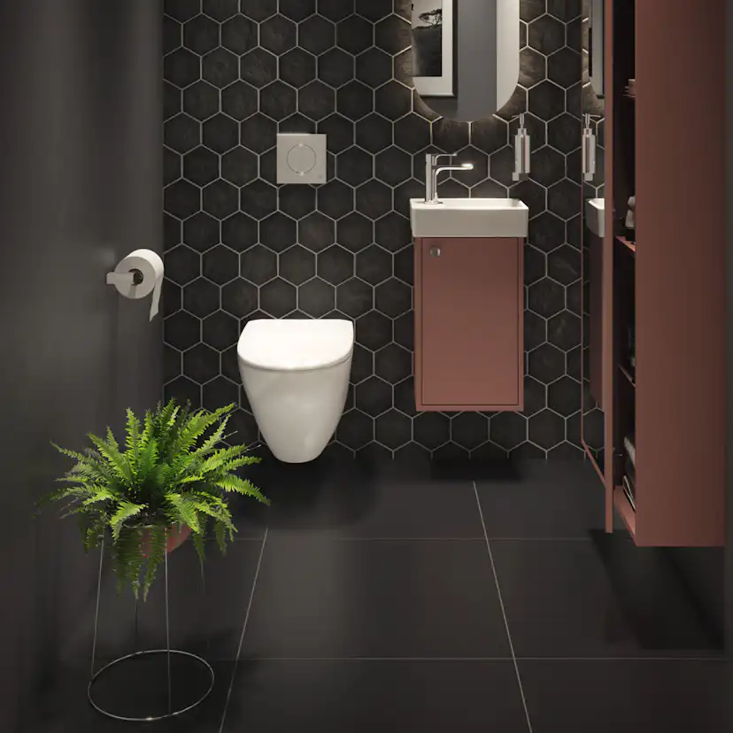 Vägghängd Toalettstol Gustavsberg Nautic All In One 1530 Komplett