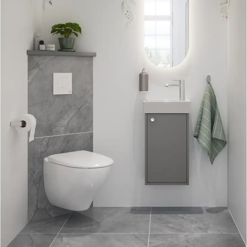 Vägghängd Toalettstol Gustavsberg Nautic All In One 1530 Komplett