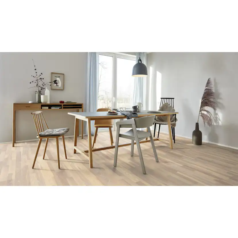 Parkettgolv Boen Ask Marcato Vit Live Matt Lack 3-Stav