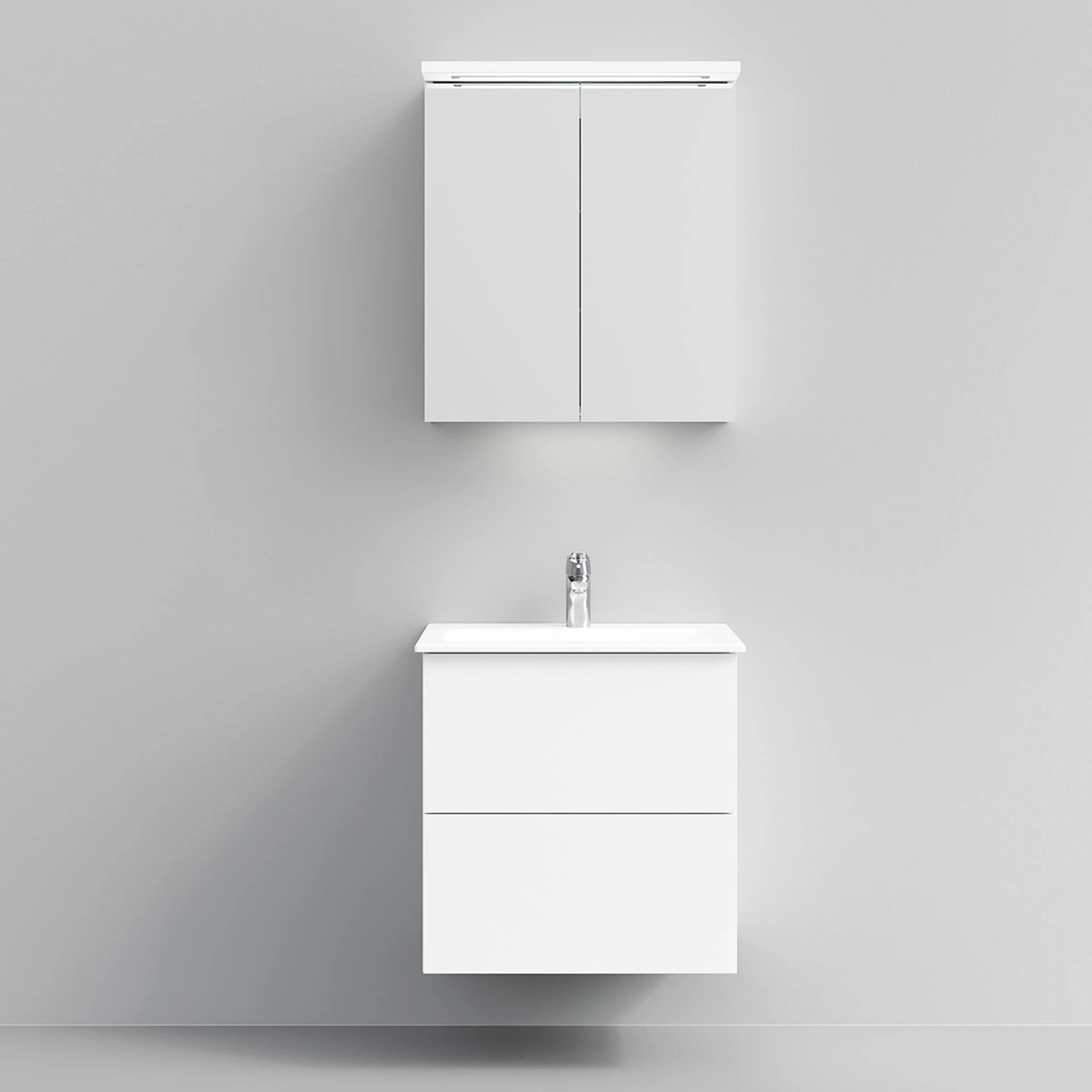 Tvättställsskåp Temal Astra med Tvättställ och Spegelskåp Highlight