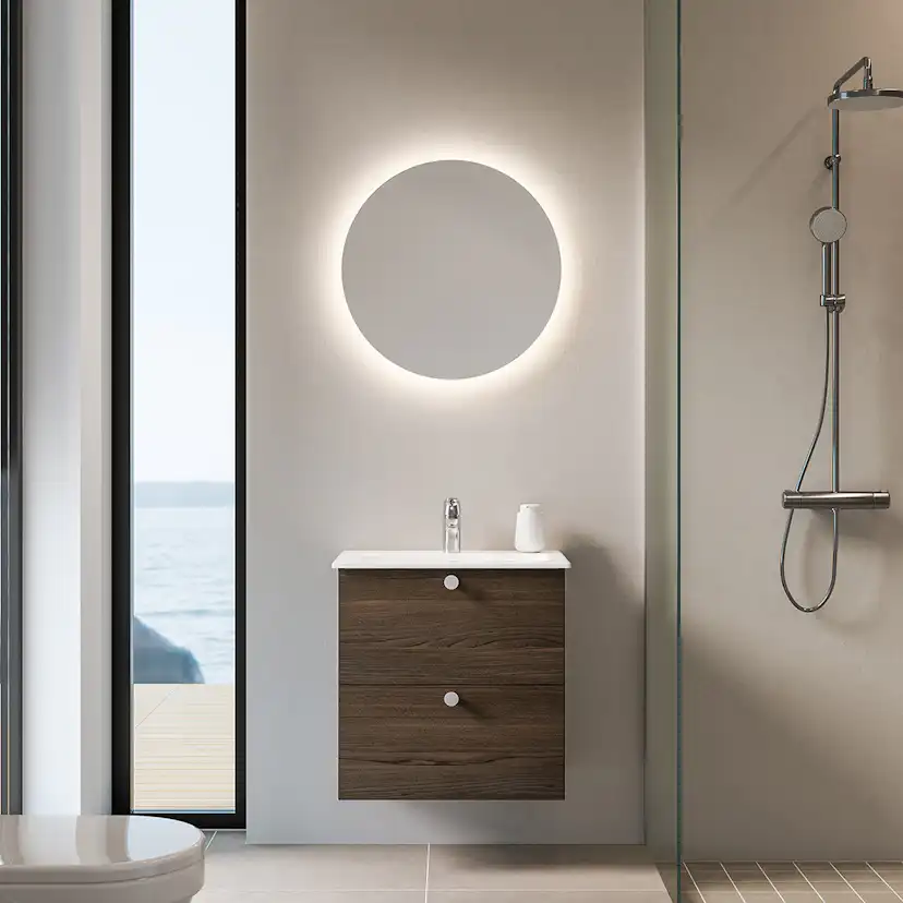 Tvättställsskåp Temal Astra med Tvättställ och 2 lådor