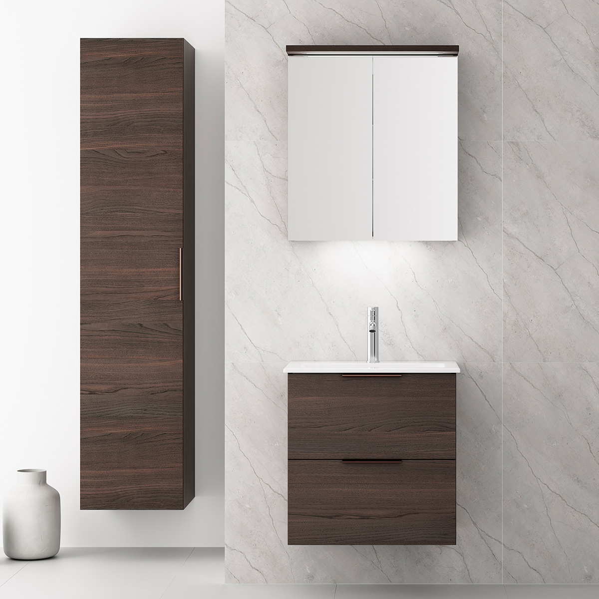 Tvättställsskåp Temal Astra med Tvättställ och 2 lådor