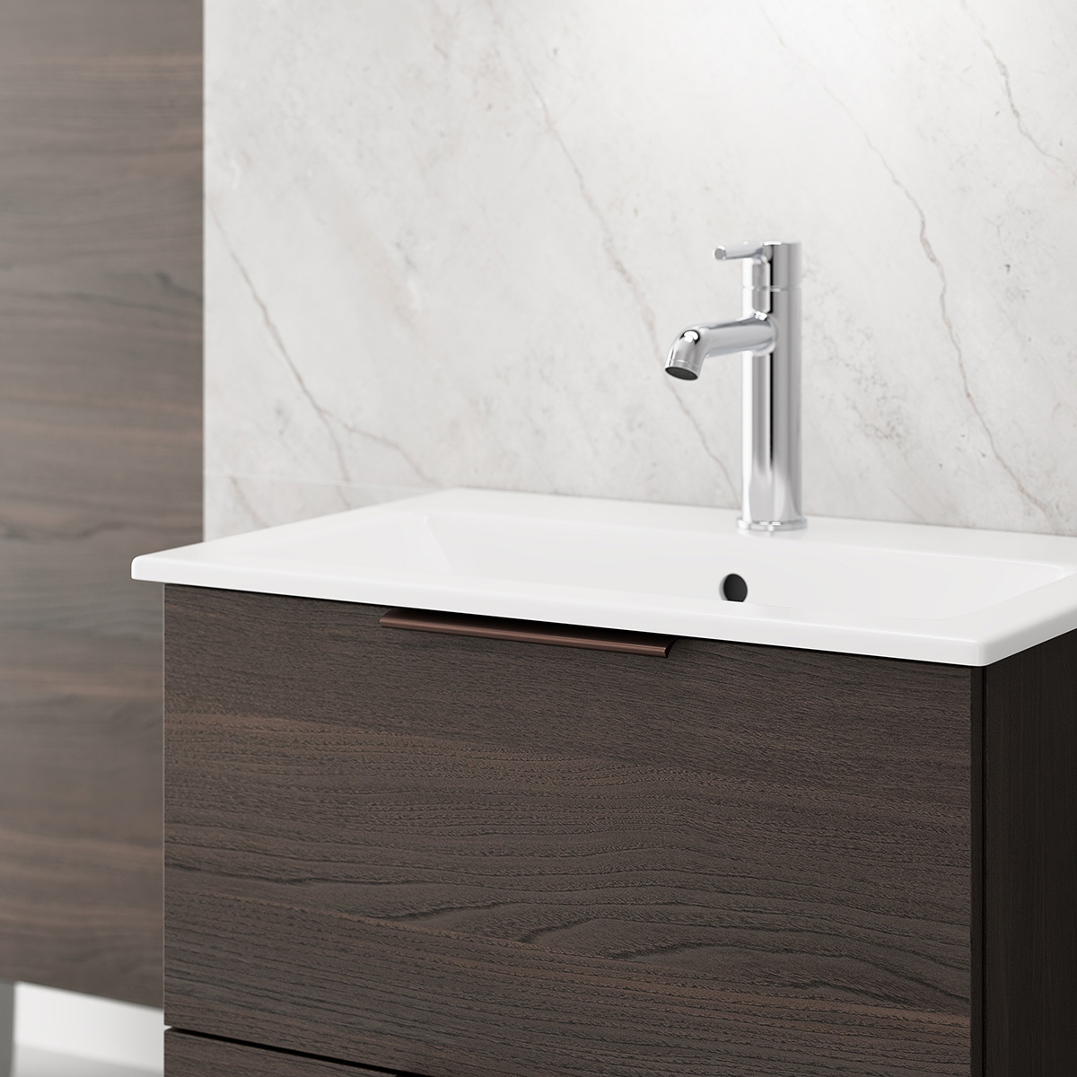 Tvättställsskåp Temal Astra med Tvättställ och 2 lådor