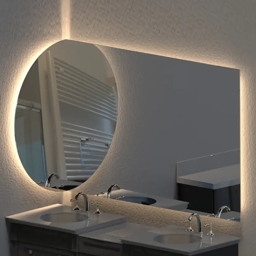 Spegel Vidi Aura med LED-belysning