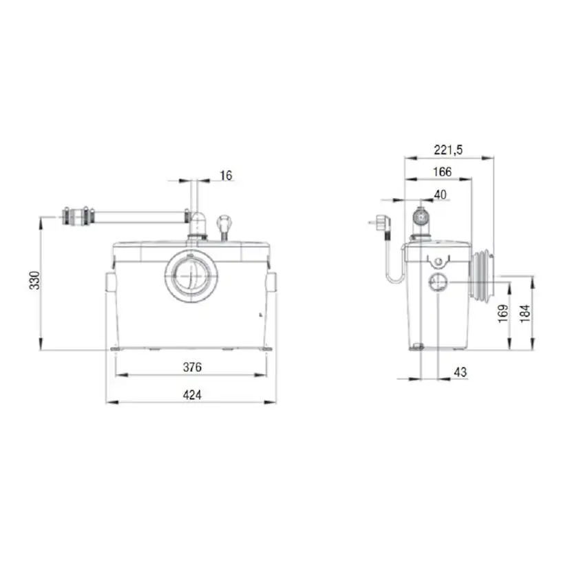 Avloppspump Saniflo Saniaccess 2