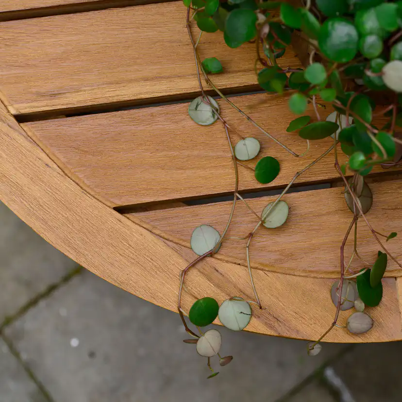 Träbord Hillerstorp Himmelsnäs Ø 80 cm, Runt Utebord i Teak