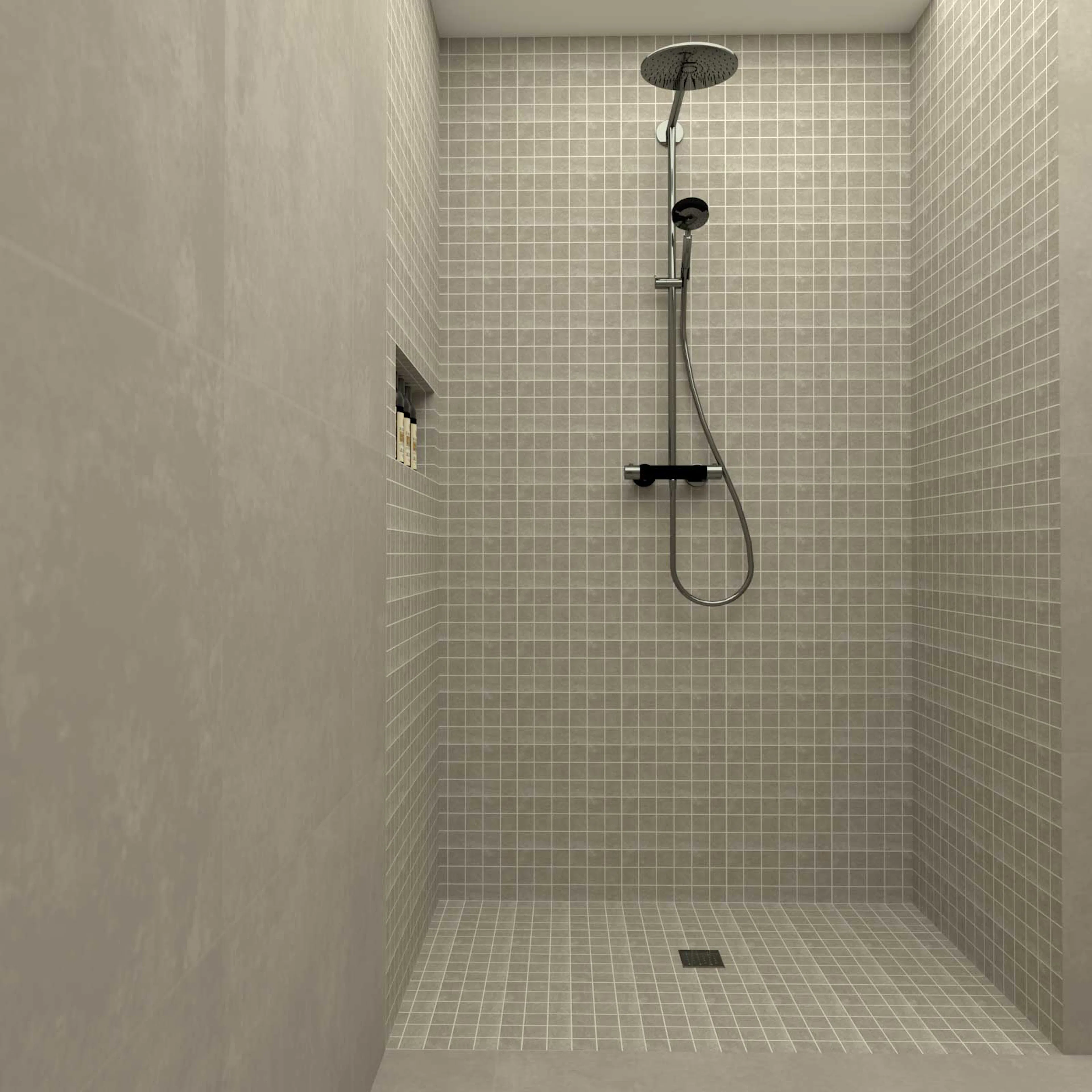 Mosaik Ceramiche Keope Ikon Silver Grå 5x5 cm Matt