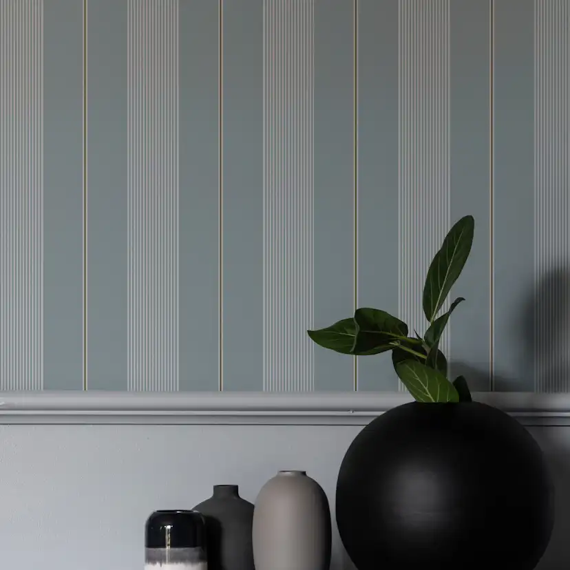 Tapet Duro Axel 411-04 QuickUp, Mönstrad Dimblå