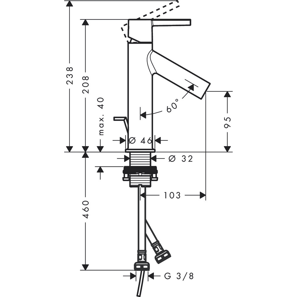 Tvättställsblandare Axor Starck 100