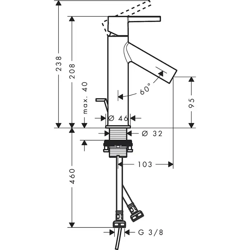 Tvättställsblandare Axor Starck 100