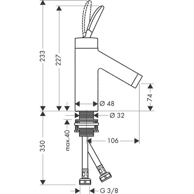 Tvättställsblandare Axor Starck Classic 70