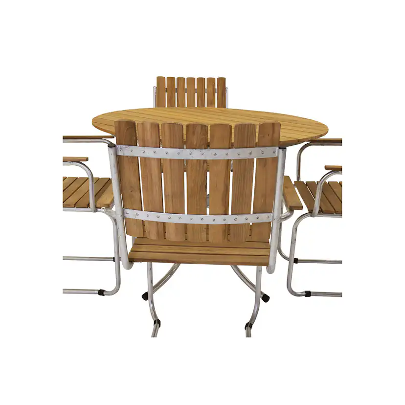 Trädgårdsgrupp Comfort Garden Arild Matgrupp 110 cm Rund + 4 st Matstolar