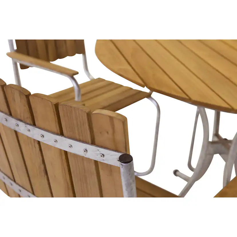 Trädgårdsgrupp Comfort Garden Arild Matgrupp 110 cm Rund + 4 st Matstolar