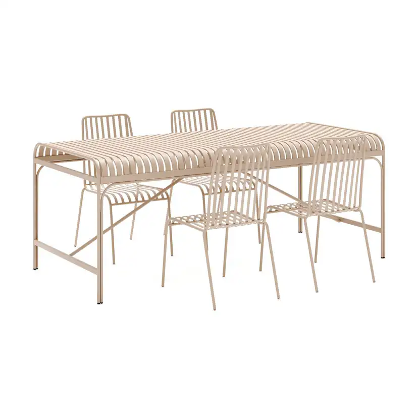 Matgrupp Comfort Garden Jarva Liten Matgrupp Utomhus 200 cm med 4 stolar i metall