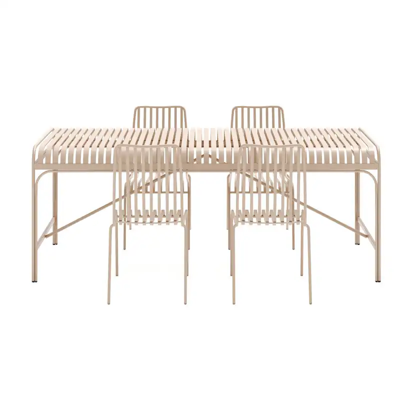 Matgrupp Comfort Garden Jarva Liten Matgrupp Utomhus 200 cm med 4 stolar i metall