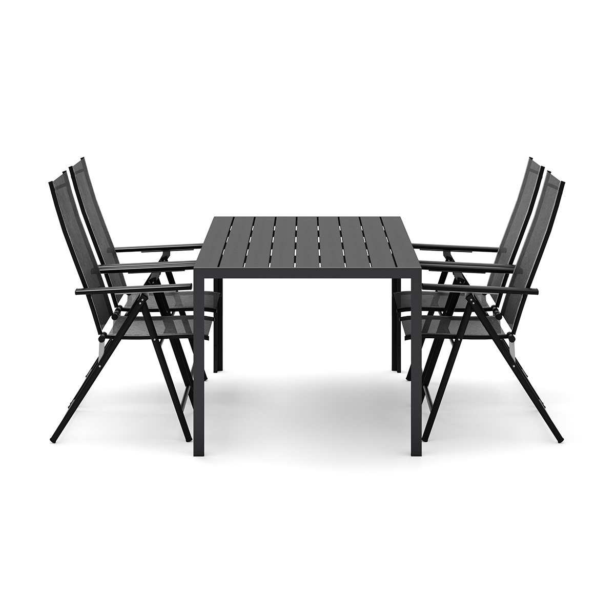 Trädgårdsgrupp Comfort Garden Siri Matbord 150 cm med 4 Sanna Matstolar