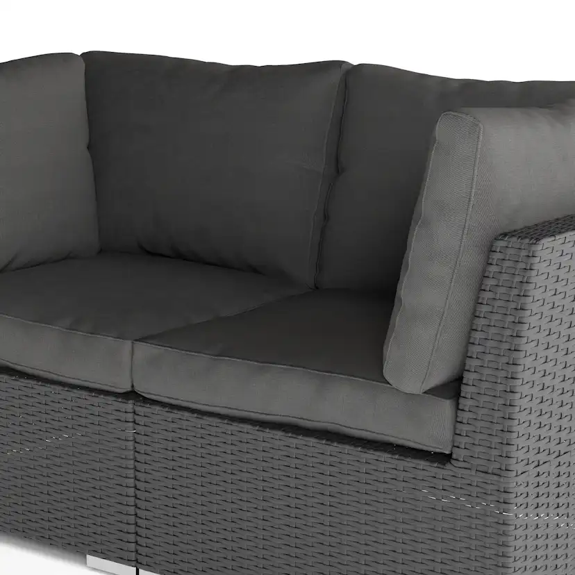 Utesoffa Comfort Garden Wisconsin Premium Loungesoffa Utomhus med Armstöd 2-sits Konstrotting