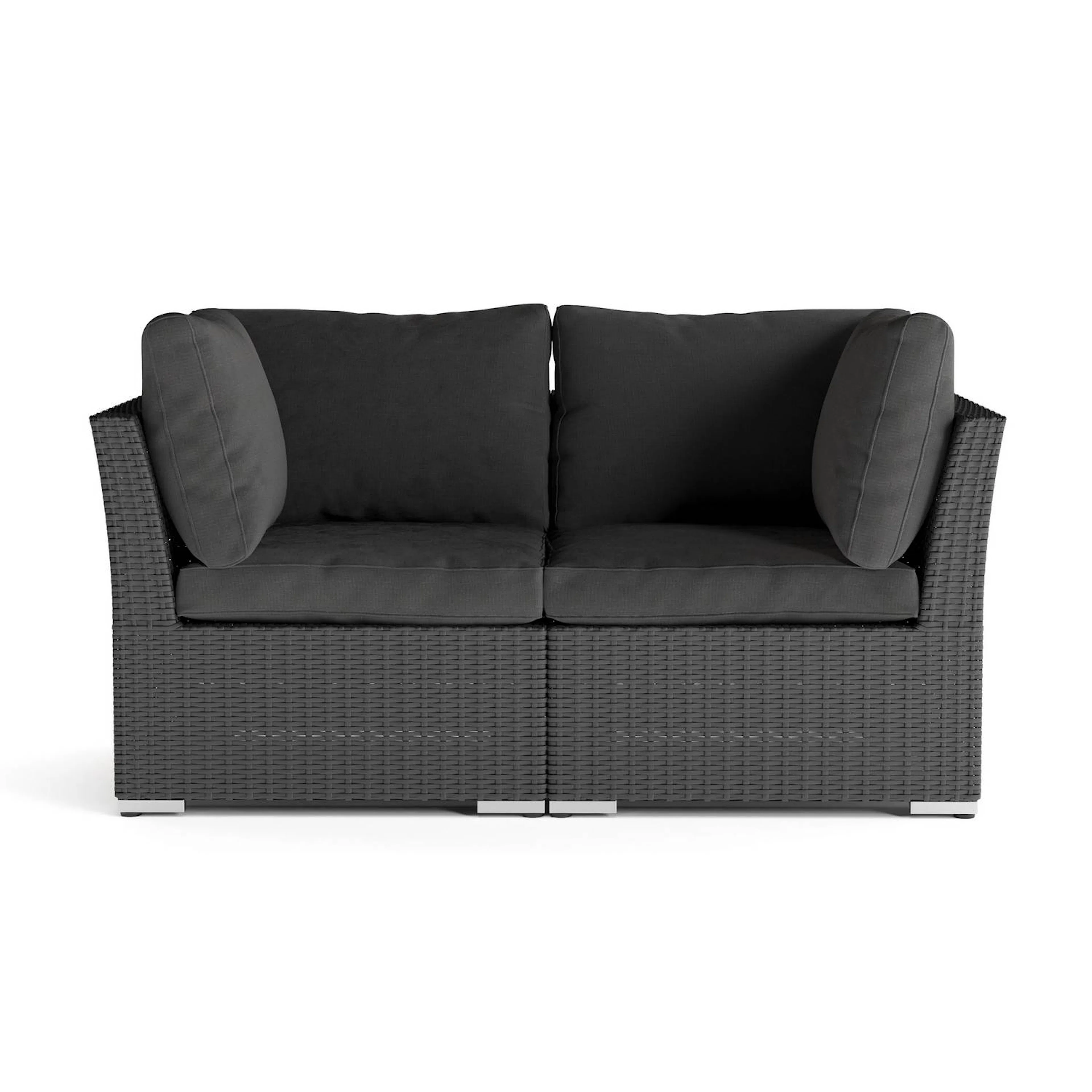 Utesoffa Comfort Garden Wisconsin Premium Loungesoffa Utomhus med Armstöd 2-sits Konstrotting
