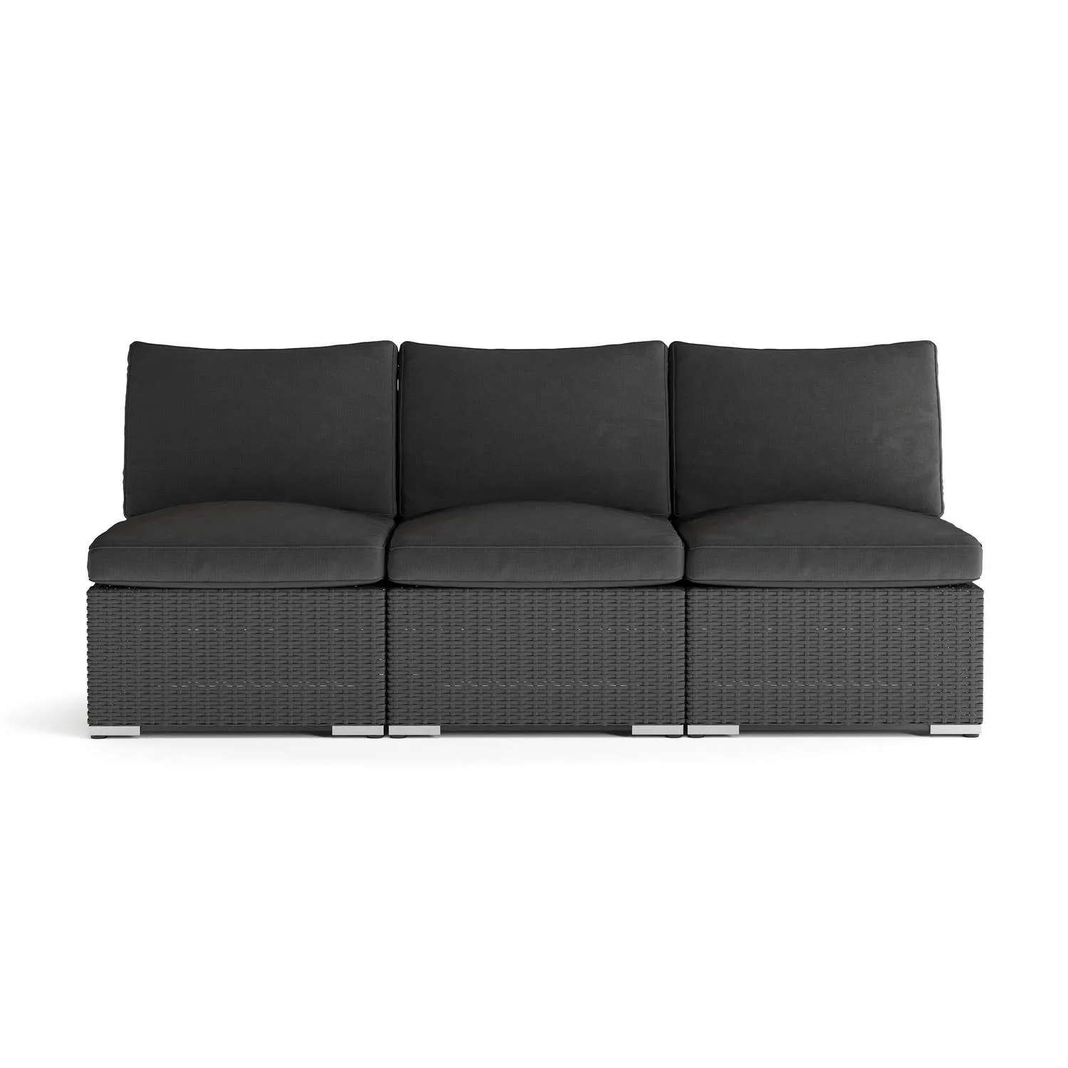 Utesoffa Comfort Garden Wisconsin Premium Loungesoffa Utomhus utan Armstöd 3-sits Konstrotting