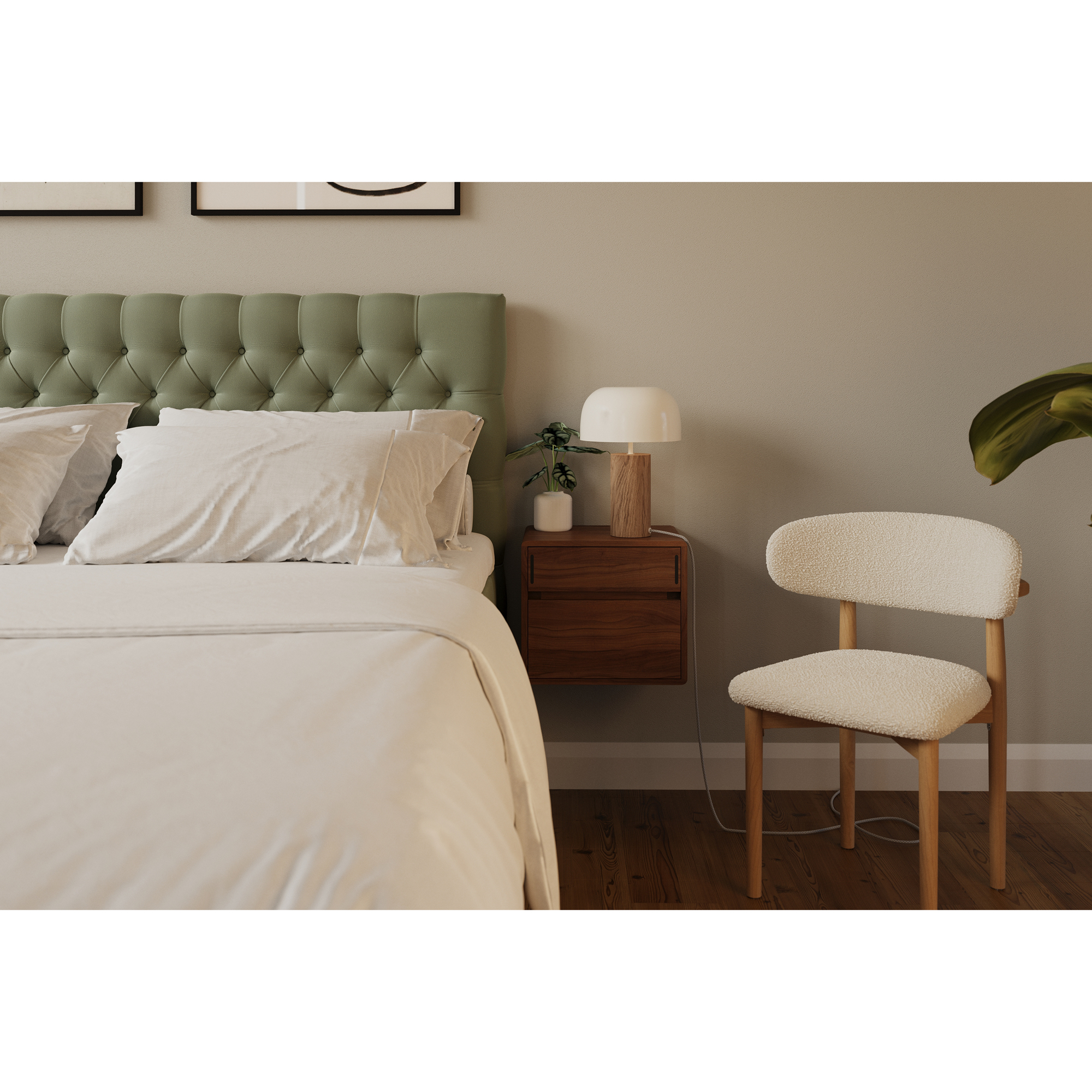 Kontinentalsäng Berg & Strand Hilton Lyx Komplett Sängpaket 160x200 cm med Knappad Sänggavel i Sammet