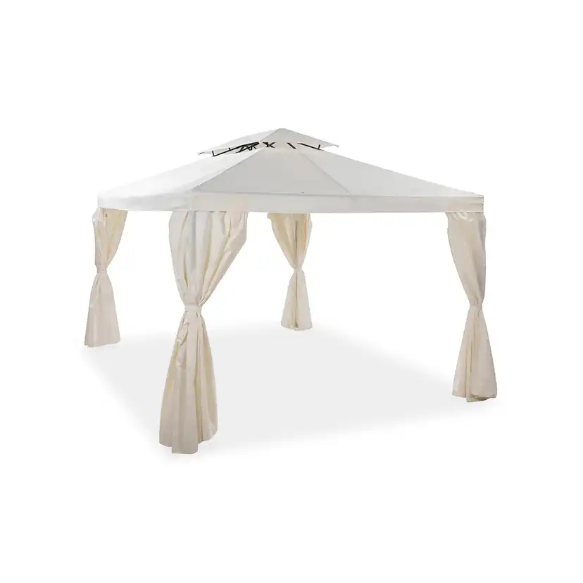 Paviljong Comfort Garden Bermuda komplett paviljong inkl tak och väggar 3x3m - Offwhite